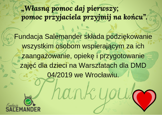 Warsztaty dla DMD 04/2019 – podziękowanie